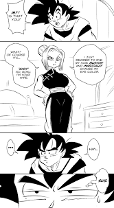 funsexydb, android 18, chi-chi (dragon ball), son goku, dragon ball,  dragonball z, absurdres, commentary, english commentary, highres, ...,  1boy, 1girl, alternate hairstyle, bed, chest of drawers, chi-chi (dragon  ball) (cosplay), china dress,