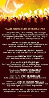 Prayer For The Seven Gifts Of The Holy Spirit Prayers Holy Spirit Prayer Scriptures