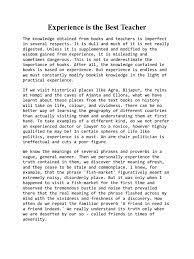 This letter is friendly and enthusiastic. Experience Is The Best Teacher