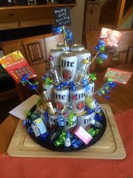 21st Birthday Ideas For Guys From Parents 21st Birthday Gift Beer Cake Tower Beer Birthday Birthday Beer Cake Beer Cake