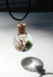 Mini Terrarium Necklace Terrarium Necklace Terrarium Jewelry Marimo Moss Ball