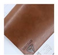 Custom Logo Luxury Hot Stamp Printed Faux Leather PU Synthetic Leather for Notebook Tags