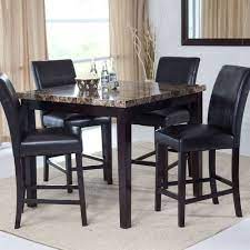 It will be easier to choose furniture 7 piece counter height dining set kitchen dining room if you shop online, since you will not get bored visiting a lot of shops. Contemporary 42 X 42 Inch Counter Height Dining Table Faux Marble Top Black Dining Room Contemporary Dining Table Square Dining Tables
