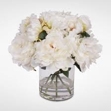 Alibaba.com offers 1795 silk flowers peony cream products. Cream White Silk Peonies With Faux Water In A Glass Vase