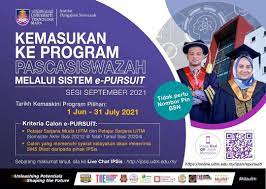 Lepasan pelajar diploma uitm yang ingin menyemak kemasukan ke ijazah uitm,anda boleh mengaksesnya disini nak tanya, mana nak dapatkan surat tawaran kemasukan ke uitm.act, xtahu letak mane surat tu …now dah sem 6, nak guna surat tu.tapi x tahu mane nk dpt.alahhaiiiii ! Assalamualaikum Salam Sejahtera Ipsis Telah Membuka Permohonan Kemasukan Program Pascasiswazah Secara E Pursuit Bagi Sesi Oktober 2021 Bermula 1 Jun 2021 Sehingga 31 Julai 2021 Calon Calon E Pursuit Iaitu I Pelajar Tahun Akhir