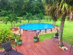 Above Ground Pool Installation Photos The Pool Factory Best Above Ground Pool Pool Landscaping Backyard Pool Landscaping