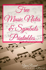 Free Music Notes Symbols Printables Music Printables Free Music Notes Music Printables