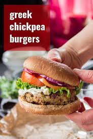 Greek Chickpea Burgers Chickpea Burger Greek Chickpeas Vegan Chickpea Burger
