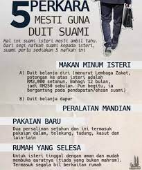 Apr 24, 2018 · wslam,puan suami tak diketahui setahun sahaja dah boleh mohon. Suami Tidak Hulur Walaupun Rm10 Isteri Isteri Kena Tahu Nafkah Bukan Hanya Berbentuk Wang Ringgit Sahaja