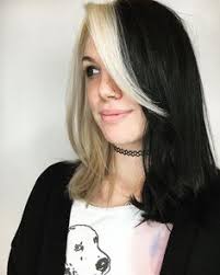 Dye blonde hairstyle with dark brown. Blonde Hair Dark Bangs Blonde Hair