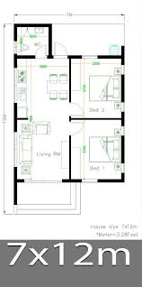 Small House Design Plans 7x12 With 2 Bedrooms Full Plans House Plans 3d Small House Design Plans 20x30 House Plans Small House Design
