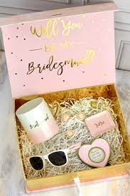 Pink Gold Will You Be My Bridesmaid Gift Box Kit Bridesmaid Gift Boxes Will You Be My Bridesmaid Gifts Bridesmaid Proposal Box