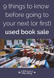 9 Things To Know Before Going To Your Next Or First Used Book Sale Modern Mrs Darcy Book Sale Used Books Book Discussion