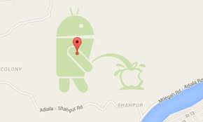 Google maps area 51 ufo easter egg must see youtube. Google Maps Shows Android Urinating On Apple S Logo Daily Mail Online