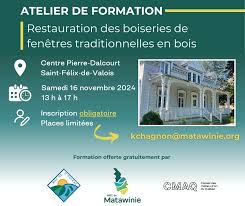 Formation sur l'entretien des fenêtres en bois