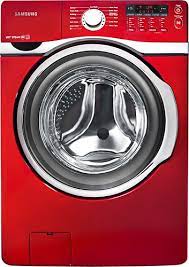 Front load washer w/steam & 7.3 cu. Best Buy Samsung 3 9 Cu Ft 11 Cycle High Efficiency Steam Front Loading Washer Red Wf393btpara