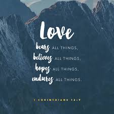 He said that even though someone has many gifts, without love they are somewhat useless. 1 Corinthians 13 7 Creative Scripture Art Free Church Resources From Life Church