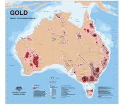 Map Of Gold Deposits And Discoveries In Australia Gold Deposit Gold Gold Map