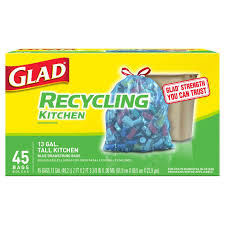 Buy the latest kitchen bags gearbest.com offers the best kitchen bags products online shopping. Glad Drawstring Recycling Translucent Blue Tall Kitchen 13 Gallon Trash Bags Shop Trash Bags At H E B
