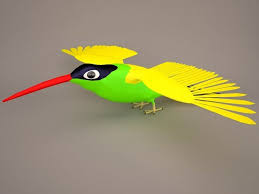 Hummingbird 3d Model Max C4d Obj 3ds Fbx Lwo Stl 3dexport Com By Tokerx22 Cartoon Birds Bird 3d Model