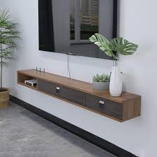 Unfortunately this does not work on brick or cement walls. Set Top Box Cable Box Router Storage Shelf Wall Mounted Tv Cabinet Wall Shelf Floating Shelf Tv Console Multifunctional Display Shelf Color Walnut Color Size 1 2m Buy Online In Colombia At