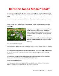Pdf Berbisnis Tanpa Modal Bank Arli Kurnia 1 Fozi Frz Academia Edu