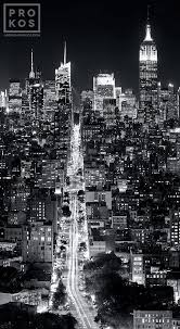 Aesthetic Black And White City Wallpaper Vertical Cityscape Of Manhattan At Night High Definition Art Photo By Andrew Prokos Black And White City White Photography Black And White