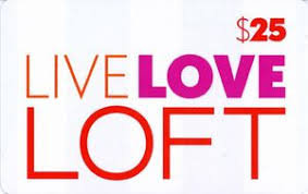 Taxes, shipping and handling fees, purchases of gift cards, charges for gift boxes and payment of a loft or ann taylor account are excluded from the discount. Gift Card Live Love Loft Loft United States Of America Loft Col Us Loft 001 025 1208