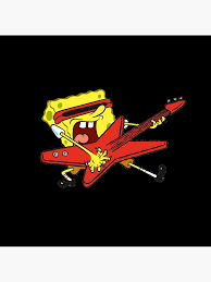 Spongebob Rock And Roll Meme Sticker Art Board Print By Grace Cop Redbubble
