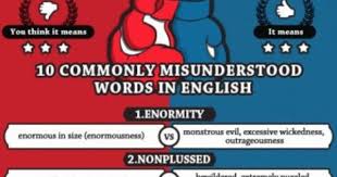 Infographic 10 Most Commonly Misused English Words English Words Word Nerd Words