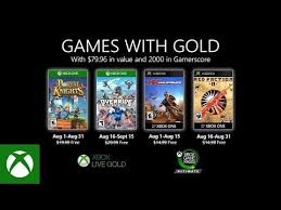 Xbox August 2020 Games With Gold Youtube In 2020 Xbox One Games Xbox One Games