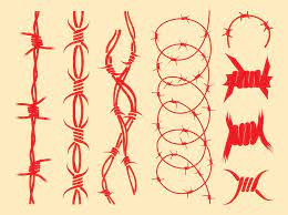 Inkotattoo temporary tattoo tribal barbed wire inkotattoo. Barbed Wire 3 Tattoo Flash Art Tattoo Drawings Little Tattoos