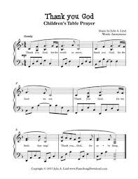 Thank You God For The World So Sweet Children S Table Prayer Free Intermediate Piano Sheet Music Sheet Music Piano Sheet Music Guitar Lessons