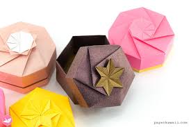 Diese schachtel ist die anspruchsvollste der drei varianten. Origami Hexagonal Gift Box Tutorial Paper Kawaii
