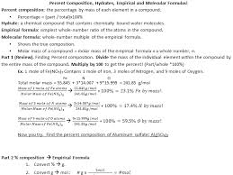 8 goals of children's ministry. Percent Composition Hydrates Empirical And Molecular Formulas Teaching Resources