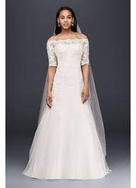 2.the price will be back to the original price after presale period. Jewel Off The Shoulder 3 4 Sleeve Wedding Dress David S Bridal