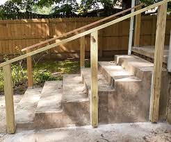 Installing handrails on stairs is the easiest way to. Simple Exterior Handrail For Less Than 100 6 Steps With Pictures Instructables