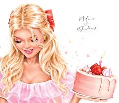 Beautiful blond hair birthday girl