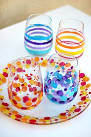 Glass Surfaces Are Easy To Paint And With The Right Paint And Care Your Designs Will Stay Painting Glass Jars Painted Glass Candle Glass Painting Designs