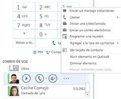 Comprobar El Correo De Voz Y Las Opciones De Skype Empresarial