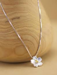 Dawn Minimalistic Jasmine Flower Pendant Necklace In Silver Real Diamond Necklace Crystal Necklace Pendant Pendant Necklace
