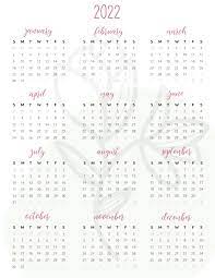 2022 One Page Calendar Printable World Of Printables