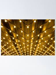 Abstract Patterned Marquee Ceiling Light Design Minimal Abstract Photography Gold Lights Poster By Lentaurophoto Redbubble