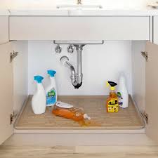 Xtreme mats under sink cabinet mats are able to hold 1.3 to 3.3 gallons water in the event of a leak or product spill. Xtreme Mats Under Sink Kitchen Cabinet Mat 30 3 8 X 21 1 2 Beige For Sale Online Ebay