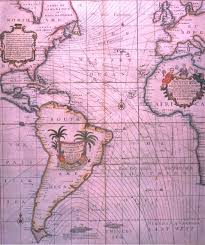 Halleys 1701 Original Map Of Magnetic Declination Over