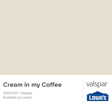 Valspar Paint Color Chip Cream In My Coffee