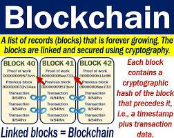 A blockchain is a growing list of records, called blocks, that are linked using cryptography. What Is A Blockchain In Cryptocurrency Definition And Examples