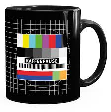1 digitales wörterbuch der deutschen sprache „testbild. Kaffee Tasse Testbild Bitte Warten Bildstorung Sendepause Retro Fernseher Tv Ebay
