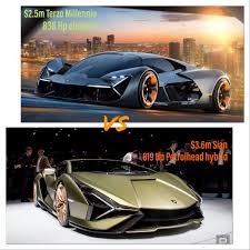 Lamborghini diablo sv lamborghini gallardo lamborghini gallardo l. Lamborghini Sian Vs Lamborghini Terzo Millennio Bugatti Pagani Super Cars