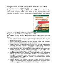 Please fill this form, we will try to respond as soon as possible. Rangkuman Materi Pelajaran Pkn Kelas 6 Sd